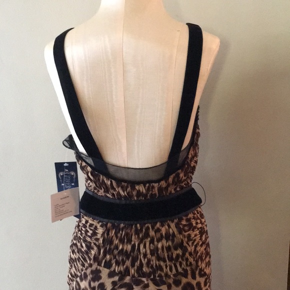 Stunning L.A.M.B. leopard print dress size 10 - Picture 3 of 8